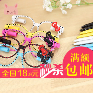 韩国创意文具用品 儿童玩具礼物 小学生奖品批发 可爱眼镜中性笔