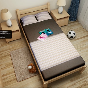 木木风实木床双人单人床1.8大床1.5松木床1米松木家具1.2米儿童床