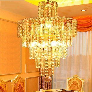 欧式水晶灯 金色吊灯 卧室灯 餐厅灯简约客厅灯黄水晶灯饰灯具