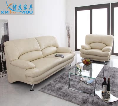 简约现代时尚客厅皮质沙发单人双人三人组合U型百搭皮艺沙发sofa