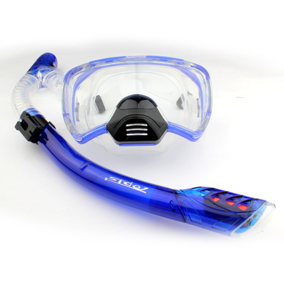带排气阀潜水镜 全干式呼吸管套装 浮浅 浮潜三宝 面罩 潜水装备