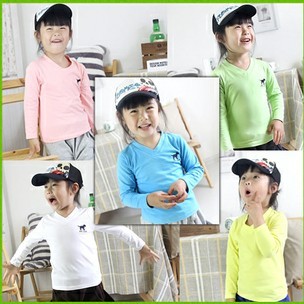 2016新款韩版童装儿童秋款卫衣打底V领衫长袖T恤纯棉男童女童特价