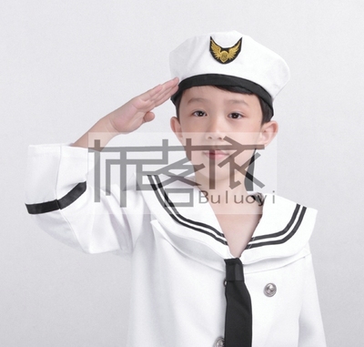 儿童海军服空军表演服装少儿演出服女童海军服儿童军装男童海军服