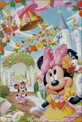 十字绣电子图纸   迪斯尼 Disney  花之国