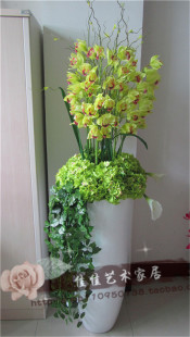 现代时尚客厅落地花瓶家居新婚家饰整体花艺套装大花瓶仿真花