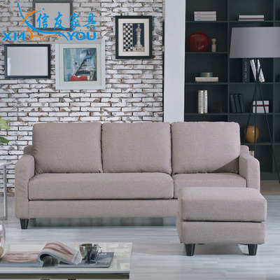 现代小户型客厅高档布艺沙发组合L型可拆洗三人3人沙发shafa