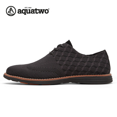 AQUATWO 2015新款飞线梭织英伦都市时尚舒适透气轻便休闲鞋男鞋