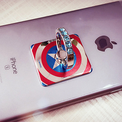 韩国米多多MARVEL钢铁侠手机支架苹果iPhone6S防丢指环扣三星支架