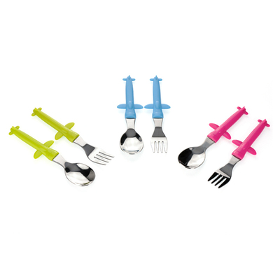 304不锈钢安全环保餐具组合儿童西餐勺筷套装 便携 不锈钢