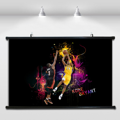 科比韦德高清海报布画墙画玄关装饰画挂画NBA热火队篮球卧室壁画