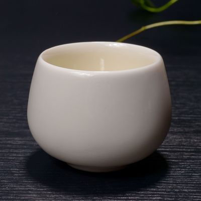 德化陶瓷中国白瓷器杯子高建白水杯加厚透明高档茶具茶杯特价包