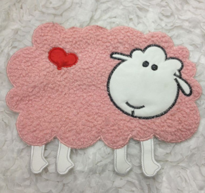 羊年羊羊羊图案布贴衣服蕾丝辅料布贴DIY背胶补丁绵羊布贴DIY