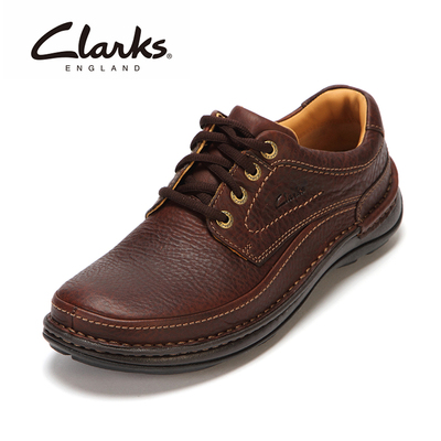 clarks运动休闲男鞋Nature Three气垫王商务皮鞋16新品低帮系带鞋