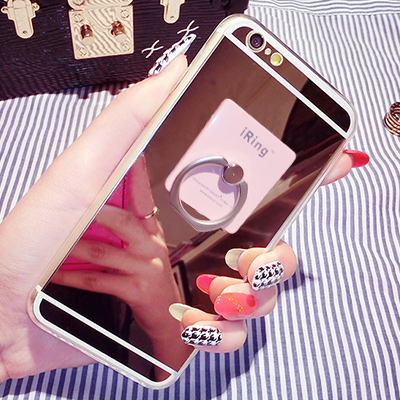 韩国iring指环支架iPhone6/6s手机壳软4.7苹果6plus硅胶套5SE镜面