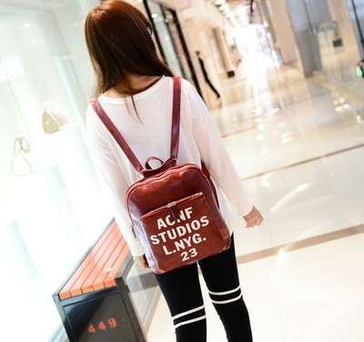 韩版休闲背包时尚电脑包旅行背包中学生书包 学院风男女潮双肩包