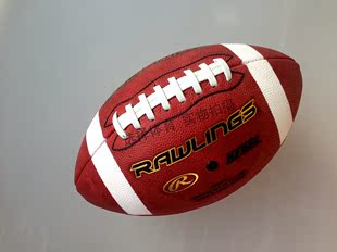 正品RAWLINGS 罗林斯牛皮材质 9号标准成人真皮橄榄球 美式橄榄球