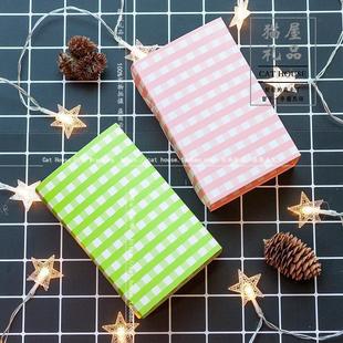 绿格子粉格巧克力包装盒 折叠西点盒 棒棒糖蛋糕礼品盒烘焙礼物盒