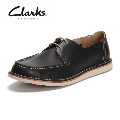 clarks英伦车缝线皮鞋低跟复古板鞋其乐系带男士低帮鞋商场同款