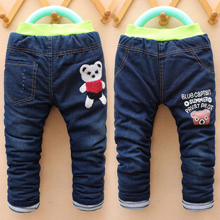 冬季中大童牛仔棉裤。1.5——6岁