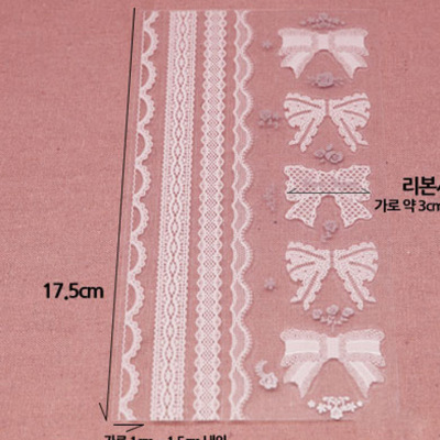韩版通用小清新贴纸 蝴蝶结蕾丝贴纸 PVC不干胶标签 礼品包装素材