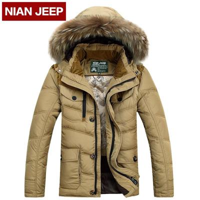NIAN JEEP 2016冬季男士加厚白鸭绒羽绒服 吉普盾休闲羽绒外套