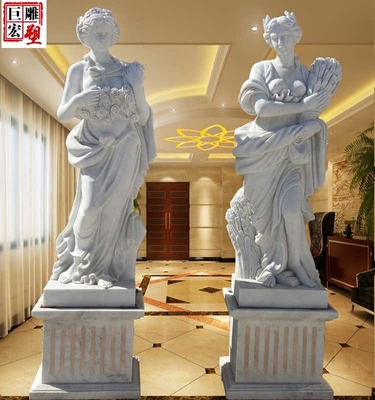 西方人物石雕汉白玉四季女神雕塑欧式夏季女神像园林别墅艺术品