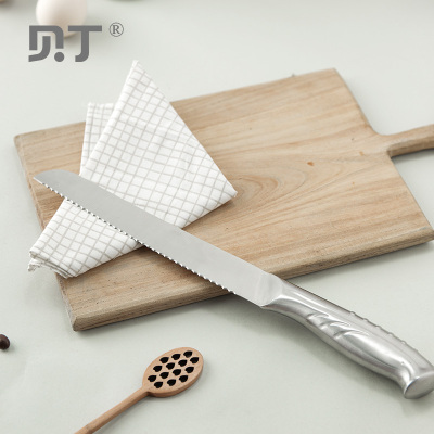贝丁面包刀锯齿刀不锈钢蛋糕刀吐司切片家用切披萨刀厨房烘焙工具