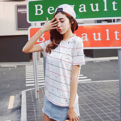 2016夏装新款韩版宽松短袖T恤女装韩国百搭上衣体恤潮夏季