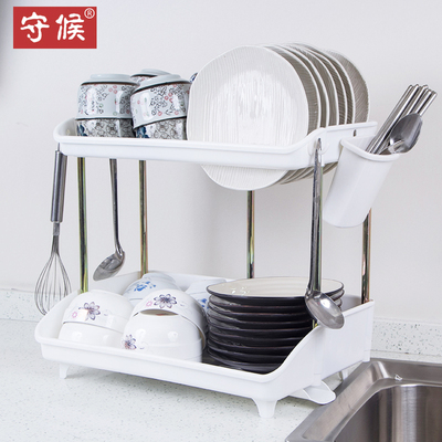 守候碗柜塑料厨房沥水碗架碗筷餐具收纳盒放碗碟架滴水碗盘置物架