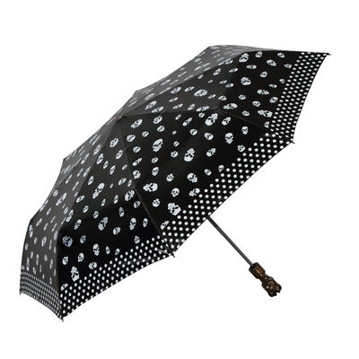 天堂伞正品 全自动折叠创意图案时尚晴雨伞 男士黑胶防晒三折伞