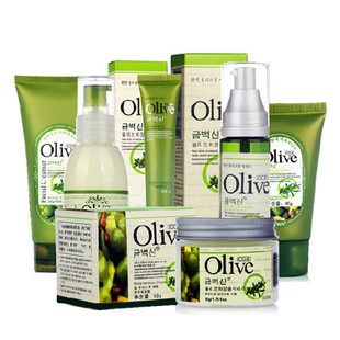韩伊olive橄榄保湿6件套装保湿补水抗皱美白滋润护肤品正品