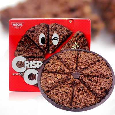 日本进口零食日清思高CISCO巧克力麦脆批威化饼干薄脆饼干51g红盒