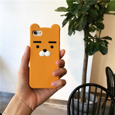 韩国表情小熊6s手机壳 苹果iphone7plus硅胶全包保护套潮女可爱壳