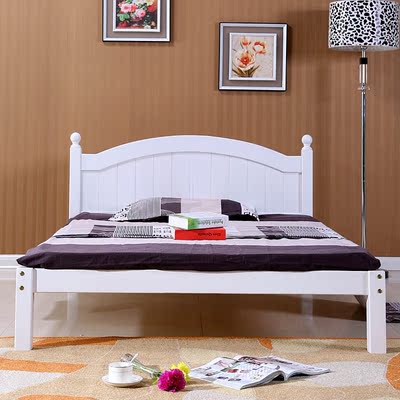 特价实木床 儿童床白 单人床 双人床1米 1.2米1.35米1.5米
