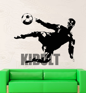足球人物墙贴画足球明星运动员海报创意墙纸图家居卧室画创意个性