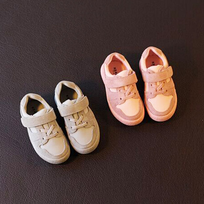 2016秋季新款童鞋 韩版儿童运动鞋男童绒皮跑步鞋 女童旅游鞋潮