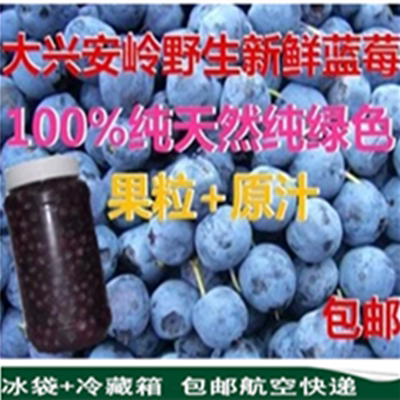 16年野生蓝莓鲜果 蓝莓鲜果+无糖原汁 精选熟透蓝莓速冻果无添加