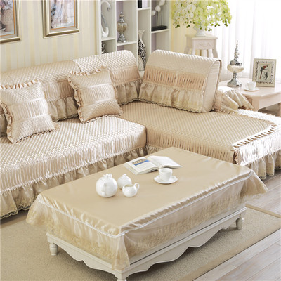 纯色欧式组合全盖沙发垫子布艺四季加厚防滑坐垫简约现代沙发套罩