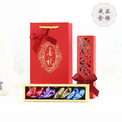 成品喜糖婚礼明治Meiji雪吻巧克力8粒中式镂空结婚庆喜糖盒含糖子