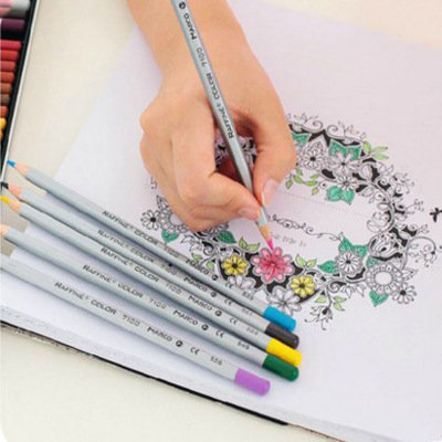 马可72色彩色铅笔48色油性彩铅专业涂色填图花园绘画美术彩笔7100