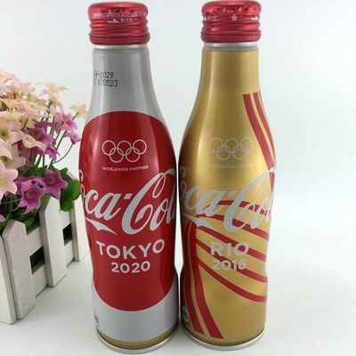 2瓶日本进口可口可乐 里约奥运会京东纪念收藏版限量 铝瓶250ml*2