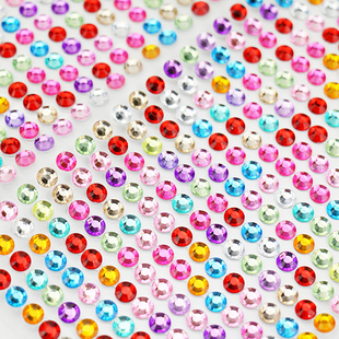 七彩圆形钻石贴 水晶贴 幼儿园儿童手工材料贴纸 儿童创意diy材料