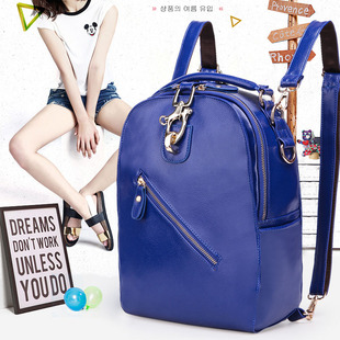 【天天特价】双肩包女韩版pu书包学院风女包学生小背包简约旅行包