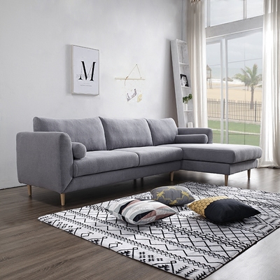 北欧布艺沙发羽绒沙发现代简约客厅日式风格转角组合整体沙发家具
