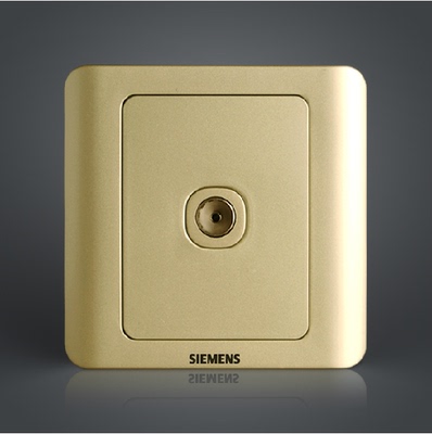 西门子开关插座面板远景金棕色电视面板 有线面板电视插座5TG0111