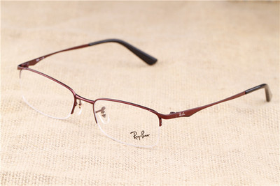 正品 雷家 RB6293D 时尚男女纯钛近视眼镜框，商务半框近视眼镜架
