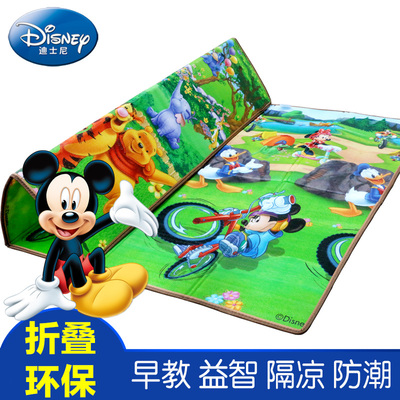 迪士尼婴儿爬行垫加厚加大折叠便携野餐垫防潮环保宝宝游戏地垫D3