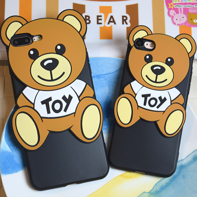 可爱泰迪熊iPhone7手机壳硅胶6s苹果7plus软壳全包防摔韩国卡通女