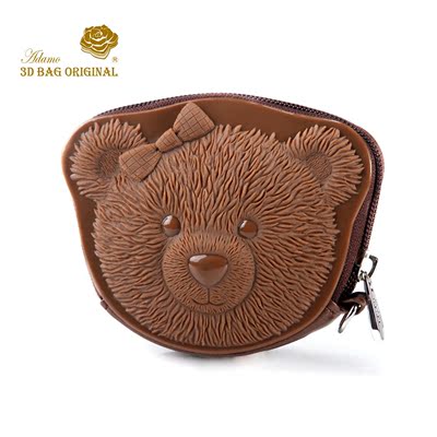 香港Adamo 3D Bag蝴蝶熊个性立体动物女款手拿手抓零钱包化妆包袋