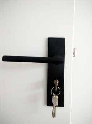 厂家直销实黑色通用型太空铝锁具室内门卧室厨房卫生间门静音门锁